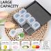 Buy BPA-Free Large Black Pattern Pill Organizer - 7 Days 8 Compartments Travel-Friendly Metal Pill Box - Buy Online on GoSupps.com