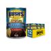 BUSH'S BEST Canned Black Refried Beans (Pack of 12), Source of Plant Based Protein and Fiber, Low Fat, Gluten Free, 16 oz