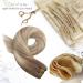 Moresoo Blonde Balayage Human Hair Weft 18 Inch Double Weft Sew in Extensions - Light Brown with Platinum Blonde - 100g/Pack #8/22/8 - Buy Online on GoSupps.com