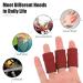 VOCOSTE 10 Pcs Breathable Finger Sleeves - Thumb Braces Support for Arthritis & Trigger Finger - Elastic Compression Protectors for Pain Relief - Red - Buy Online on GoSupps.com