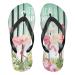 Mnsruu Flamingo Flip Flops Floral Design Home Hotel Spa Bedroom Travel L for Men Women Medium Multicolor