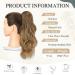 Sofeiyan Clip-in Ponytail Extension - Curly Heat-Resistant Hairpiece for Women - Brown to Ash Brown - Buy Online on GoSupps.com
