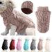 Dog roll collar knitting sweater coat winter warmer thick sweater for small medium-sized and large dogs puppies cats size M Khaki M Khaki