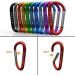 Premium 80mm D-Shaped Screwing Carabiner Set - Durable Aluminum Hooks for Camping & Hiking - 10 Vibrant Colors Available - Buy Online on GoSupps.com