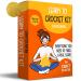CraftStarter Crochet Kit for Beginners Adults and Kids. Includes All Crocheting Supplies (Yarn, Wooden Crochet, Detailed Instructions) to Make a Real Scarf. Amazing Gift for Somebody You Love (Yellow)