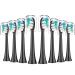 Replacement Toothbrush Heads for Philips Sonicare Replacement Heads C2 C1 4100 C3 Electric Replacement Brush Head Compatible with Phillips Sonicare for Philips Sonic Care Electric Brush 8 Pack 8 Black 1 Count (Pack of 8)
