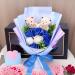 Premium Blue Soap Flower Bouquets | Scented Floral Arrangements for Valentine's Day Gifts | Ideal for Pets Students & Friends - Buy Online on GoSupps.com