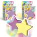 INKEE Foamy Star | Set of 2 bath bombs for children in star shape blueberry scented bath bombs 2 colours super creamy 2x Foamy Star