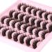 Lashes Russian Strip Natural Wispy False Eyelashes Cat Eye Fluffy D Curl Lash Soft Volume 16 Pairs Lashes Pack Reusable Fake Eyelash by Winifred 16 pairs Russian