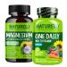 NATURELO One Daily Multivitamin for Men with Vitamins Minerals & Organic Whole Foods - 60 Capsules and Magnesium Glycinate Chelate Complex - 120 Capsules Bundle