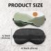 Sage Green Silk Eye Mask for Sleeping | Adjustable Boho Sun Blindfold for Women & Girls | Travel Nap Mask | Cozy Dorm & Airplane Essential - Buy Online on GoSupps.com