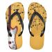 Mnsruu flip-flops with yellow music notes and red guitars for home hotel spa bedroom travel L for men and women medium multicolored