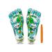 Acupressure Reflexology Socks for Women and Men Foot Massage Socks Five Toe Separate Socks Cotton Reflexology Acupressure Charts in English Spanish Rod Included