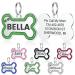 Dog brand with engraving - Yhananti personalized pendant for small to medium -sized dogs in glitter bones - stainless steel dog brand personalized with name telephone number and address (green large) l green