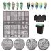 Niceneeded Nail Art Stamping Kit with 2 PCs Rectangle Nail Plates 4 PCs round nail plates 1 nail stamp 1 nail scrap with mixed designs nail plates Nail Art Tools for DIY decoration