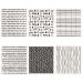 Set of 6 Kitchen Handdraw Doodle Strips Scandi Nordic Geometric Swedish Dishcloths Cleaning Cloths Strong Absorbent Quick Drying Dish Towels Reusable Cloths for Counter Wipes