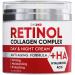 Premium Retinol Cream for Face - Effective Help for Fine Lines, Sun Damage, Dryness - Anti Wrinkle Cream for Face with Collagen, Vitamins, Hyaluronic Acid - Day and Night Retinol Moisturizer for Face 1.7 Fl Oz (Pack of 1)