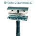 Anymale Plastic-Free Razor Plane Azure Edition - Eco-Friendly Wet Razor Set for Men & Women with Stand & 5 Astra Blades - Emerald Green - Buy Online on GoSupps.com