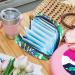Menstruation Pad Bag with Zipper - Women's Napkin and Tampon Organizer in Tropical Green Leaf - Stylish & Functional Collective Bag for Girls - Buy Online on GoSupps.com