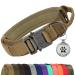 Joytale Tactical Dog Collar | Dog Collar with Handle | Dog Collar Large Dogs with QR Code Dog Tag Khaki LL Khaki