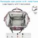 Qwreoia Floral Diaper Bag with USB Port & Stroller Straps | Grey Pink Flower Pattern | Insulated Pocket | for Women, Girls, Mum, Boys, Toddlers - Buy Online on GoSupps.com