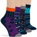 Buy Women's Cotton Diabetic Quarter Socks 4 Pack Seamless Polka Dot & Heart Design Size 10-12 Large Dark Navy Purple Grey Blue Orange International Shipping Available - Buy Online on GoSupps.com