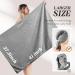 AMZFit Large Microfiber Hair Towel Wrap for Women - Super Absorbent & Anti Frizz, Fast Drying Hair Turban for Long, Thick, Curly Hair - Gray - Buy Online on GoSupps.com