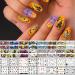 TailaiMei 48 Sheets Halloween Water Transfer Nail Art Stickers - DIY Nail Decals Stencil for Halloween Party Halloween Water Transfer 48 Sheets
