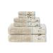 Madison Park Serene 100% Cotton Bath Towel Set Luxurious Floral Embroidered Cotton Jacquard Design, Soft and Highly Absorbent for Shower, Multi-Sizes, Blue Cream, Blue Towel
