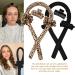 2-Piece Heatless Hair Rollers | No Heat Curls Silk Ribbon Curling Rods | Overnight Foam Curlers for Long & Medium Hair (Black+Leopard) - Buy Online on GoSupps.com