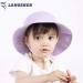 LANGZHEN Baby Girls Beach Sun Protection Hat - Adjustable Toddler Kids Wide Brim Summer Play Hat with Chin Strap - Light Purple (1-2 Years) - Buy Online on GoSupps.com