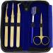 ProMaxCare Gold Professional Quality Eye Lash Extension 5 PCs Tweezers Sets-The Complete kit for Eyelash Tweezers Include Straight and Curved Tested Tweezers Comes in Black Zipper safety Leather Case-80-2023 - Buy Online on GoSupps.com
