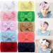 Midodo 10 piece Baby-headband newborn soft elastic baby turban stirring belt arch knot-knot-knot-ligaments for baby girls stretchable nylon-Baby-sheet-ledge wide hair band for baby-a