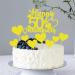 Joyeah Happy 50th Anniversary Cake Topper Decorations Gold Glitter Wedding Anniversary Cake Topper Supplies Party Cake Decor Gold 50th - Buy Online on GoSupps.com