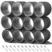 24 Pcs Hair Rollers Set Hair Curlers With 12 Pcs 64MM Self Grip Jumbo Hair Rollers & 12Pcs Duckbill Clip Salon DIY Hairdressing Curlers Hair Curlers Rollers Tools for Long Medium Short Hair 64MM-Black