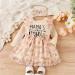 PatPat Baby Girl Long Sleeve Tutu Dress | Flower Girl Princess Dress 6-9 Months | Apricot - Buy Online on GoSupps.com