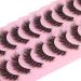 10 Pairs of EYDEVRO Natural Mink Eyelashes | Fluffy Wispy 15mm Cluster Extensions | C & D Curl Volume False Lashes with Cotton Band - Buy Online on GoSupps.com