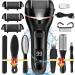 Callus Remover for Feet 13-in-1 Professional Pedicure Tools Foot Care Kit Foot Scrubber Electric Feet File Pedi for Hard Cracked Dry Dead Skin 3 Rollers 2 Speed Battery Display (Black)