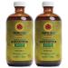 All Natural Jamaican Black Castor Oil | Rich in Vitamin E Omega Fatty Acids and Minerals | For Hair Growth Oil Skin Conditioning Eyebrows & Eyelashes Scalp and Nail Care | Grow Strengthen Moisture & Repair - Glass Bottle 8oz (Pack of 2) 8 Fl Oz (Pack of 2