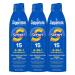 Coppertone Sport Sunscreen Spray Broad Spectrum SPF 15 Water Resistant Spray Sunscreen 5.5 Oz Pack of 3