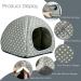 XMPEKO Guinea Pig Bed Hideout Large Star Pattern Cozy Rabbit Hideaway Hide Cage Accessories For Samll Animal Rat Ferret Bunny Chinchilla Hedgehog Hamster - Gray - Buy Online on GoSupps.com