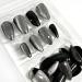 Black Cat Eye Press on Nails Fake Nails with Glue Acrylic Square Press on Nails Short Black Cat Eye False Nails Short Almond Press on Nails Black - Buy Online on GoSupps.com