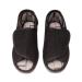 Happy Touch Men's Open Toe Adjustable Extra Wide 80-D Memory Foam Diabetic Slippers for Swollen Feet Edema Arthritis Elderly Indoor/Outdoor 13 Black