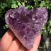 1pc Natural Amethyst Geode Quartz Cluster Crystal Heart Carving Specimen System Suitable for Home Crystal Cluster