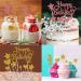 2 Pcs Happy Birthday Cake Toppers Personalised Rose Gold Cake Decorations Balloon Cake Topper Stars Heart Birthday Cake Decorations for Girls Boy Women Men (Pink/Gold) - Buy Online on GoSupps.com