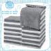 50 Pcs 12x12 Inch Microfiber Hand Towels - Quick Drying Coral Velvet Washcloths for Bath, Spa, Hotel - Gray White - Buy Online on GoSupps.com
