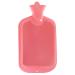 2 liter hot water bottle with lamellae without cover heat cushion bed bottle recyclable robust and durable narrow bottle neck odor -neutral natural rubber (pink)