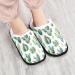 RPlife Spa Slippers - Soft Comfortable Women s House Slippers with Green Watercolor Cactus & Succulents - Perfect for Guests - Buy Online on GoSupps.com