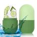 Ice Face Roller - Perfectly shaped for Face Body and Under Eyes - Ice Mold for Face Easy Handheld Design - Food-Grade Silicone material - Pamper Yourself with Ice - Facial Beauty Ice Roller (Green)