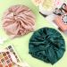 Silk Hair Wrap Set - 3-Piece Bonnet for Natural Curly Hair (Black, Rose Gold, Green) - Buy Online on GoSupps.com